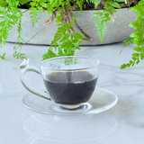 Jogo 4 Xícaras de Café Bird com Pires Cristal 80ml - Ela Decora