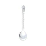 Jogo 6 Colheres de Café Zamac Crystal Niquelado 11cm - Ela Decora