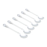 Jogo 6 Colheres de Café Zamac Crystal Niquelado 11cm - Ela Decora