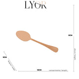 Jogo 6 Colheres para Café de Aço Inox Positano Rose Gold - 12 cm - Ela Decora