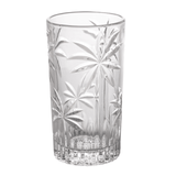 Jogo 6 Copos Altos Cristal de Chumbo Palm Tree 360ml - Ela Decora