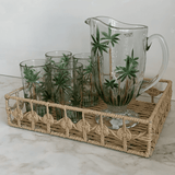 Jogo 6 Copos Altos em Cristal Palm Tree 360ml - Ela Decora