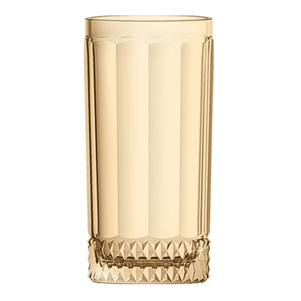 Jogo 6 Copos Altos em Vidro Âmbar 360ml 15cm - Ela Decora