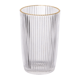 Jogo 6 Copos Altos Graffiato com Borda Dourada 370ml - Ela Decora