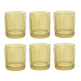 Jogo 6 Copos Baixos em Vidro Âmbar 320ml 9cm - Ela Decora