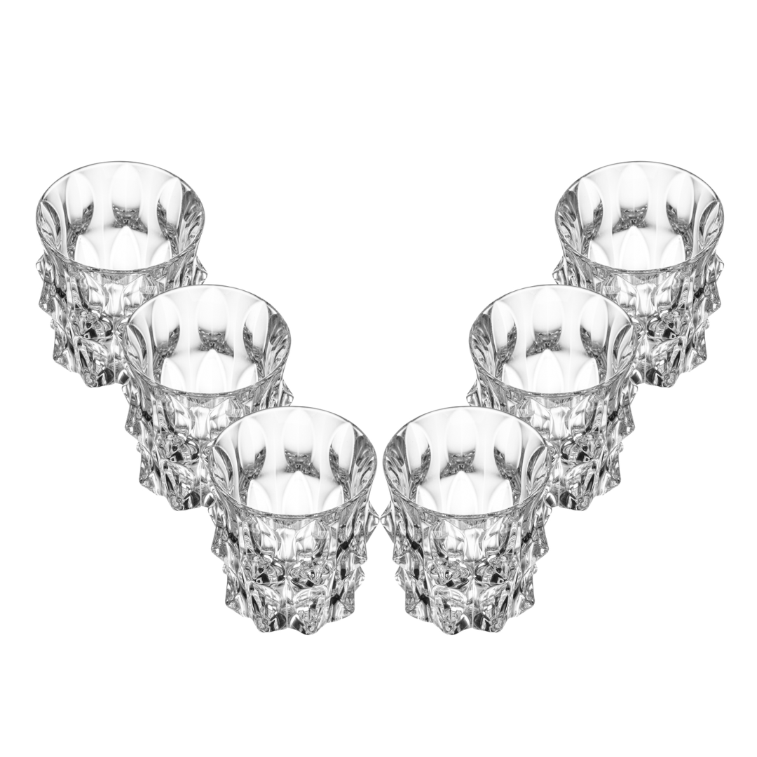 Jogo 6 Copos Baixos Fortune Cristal 260ml - Ela Decora