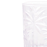 Jogo 6 Copos Baixos Palm Tree Cristal de Chumbo 340ml - Ela Decora