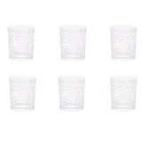 Jogo 6 Copos Baixos Palm Tree Cristal de Chumbo 340ml - Ela Decora