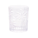 Jogo 6 Copos Baixos Palm Tree Cristal de Chumbo 340ml - Ela Decora