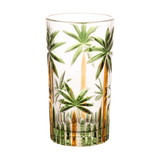 Jogo 6 Copos e 1 Jarra Cristal Palm Tree Handpaint - Ela Decora