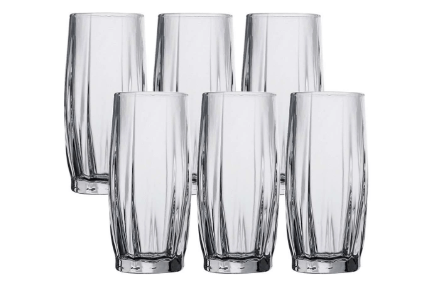 Jogo 6 Copos em Vidro 320ml 14,5cm - Ela Decora