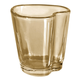 Jogo 6 Copos para Shot Licor de Vidro Coração Âmbar 45ml - Ela Decora