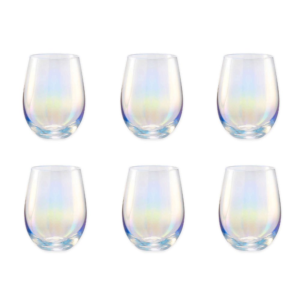 Jogo 6 Copos Rainbow Vidro Long Drink Furta Cor - 580 ml - Ela Decora