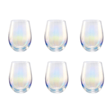 Jogo 6 Copos Rainbow Vidro Long Drink Furta Cor - 580 ml - Ela Decora