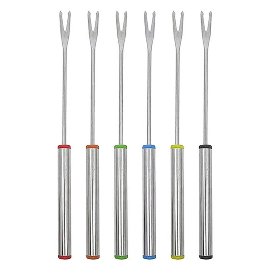Jogo 6 Garfos em Aço Inox para Fondue - Ela Decora