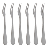 Jogo 6 Garfos para Aperitivo Aço Inox 11cm - Ela Decora