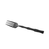 Jogo 6 Garfos Para Mesa Estilo Bambu Elegant Aço Inox Preto Ônix 19,8 cm - Ela Decora