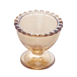 Jogo 6 Porta Ovos Cristal Pearl Âmbar 20cm - Ela Decora