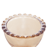 Jogo 6 Porta Ovos Cristal Pearl Âmbar 20cm - Ela Decora