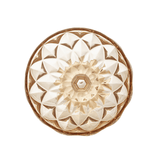 Jogo 6 Taças Coupe Sorvete Sobremesa Champanhe Diamond Vidro Âmbar Metalizado 310ml - Ela Decora