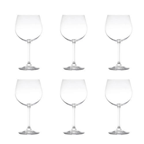 Jogo 6 Taças de Cristal Ecológica para Gin Transparente 570ml - Ela Decora