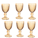 Jogo 6 Taças de Licor Bardot em Vidro Ambar 60ml - Ela Decora