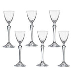 Jogo 6 Taças de Licor Elisabeth em Cristal 70ml - Ela Decora