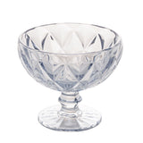 Jogo 6 Taças de Sobremesa de Vidro Diamond Transparente 310ml - Ela Decora