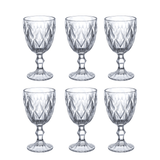 Jogo 6 Taças de Vidro DIamond 320ml - Ela Decora