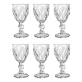 Jogo 6 Taças Matelasse em Vidro 60ml - Ela Decora