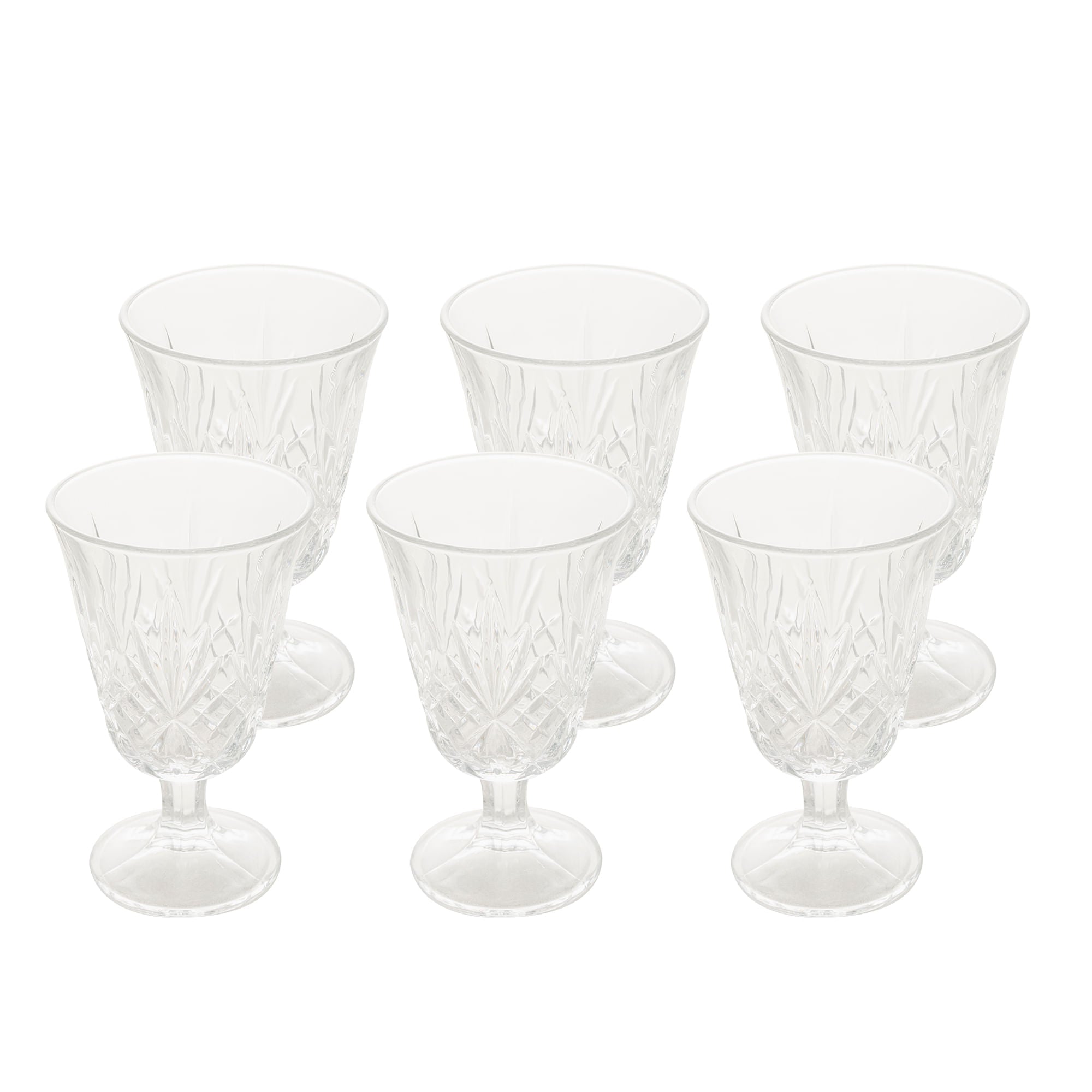 Jogo 6 Taças Para Água De Vidro Transparente Dublin 250ml - Ela Decora