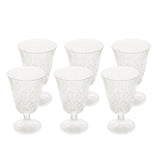 Jogo 6 Taças Para Água De Vidro Transparente Dublin 250ml - Ela Decora