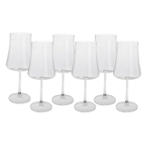 Conjunto completo de seis taças cristal base transparente