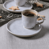 Jogo 6 Xícaras de Café Bio Latte Descentralizado 70ml - Ela Decora