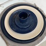 Jogo 6 Xícaras de Café com Pires Agra Deep Blue Azul 112ml - Ela Decora