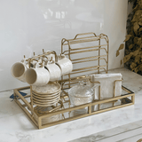 Jogo 6 Xícaras de Café com Pires Aspen Bege - Ela Decora