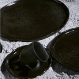 Jogo 6 Xícaras de Café com Píres Bio Black Sand 120ml - Ela Decora