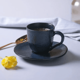 Jogo 6 Xícaras de Café com Pires Bio Night Blue 120ml - Ela Decora