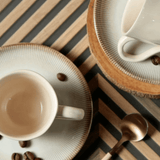 Jogo 6 Xícaras de Café com Pires bio Raio - Ela Decora