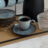 Jogo 6 Xícaras de Café com Píres Bio Titanium 120ml - Ela Decora