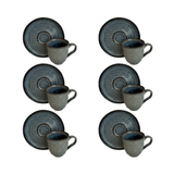 Jogo 6 Xícaras de Café com Píres Bio Titanium 120ml - Ela Decora