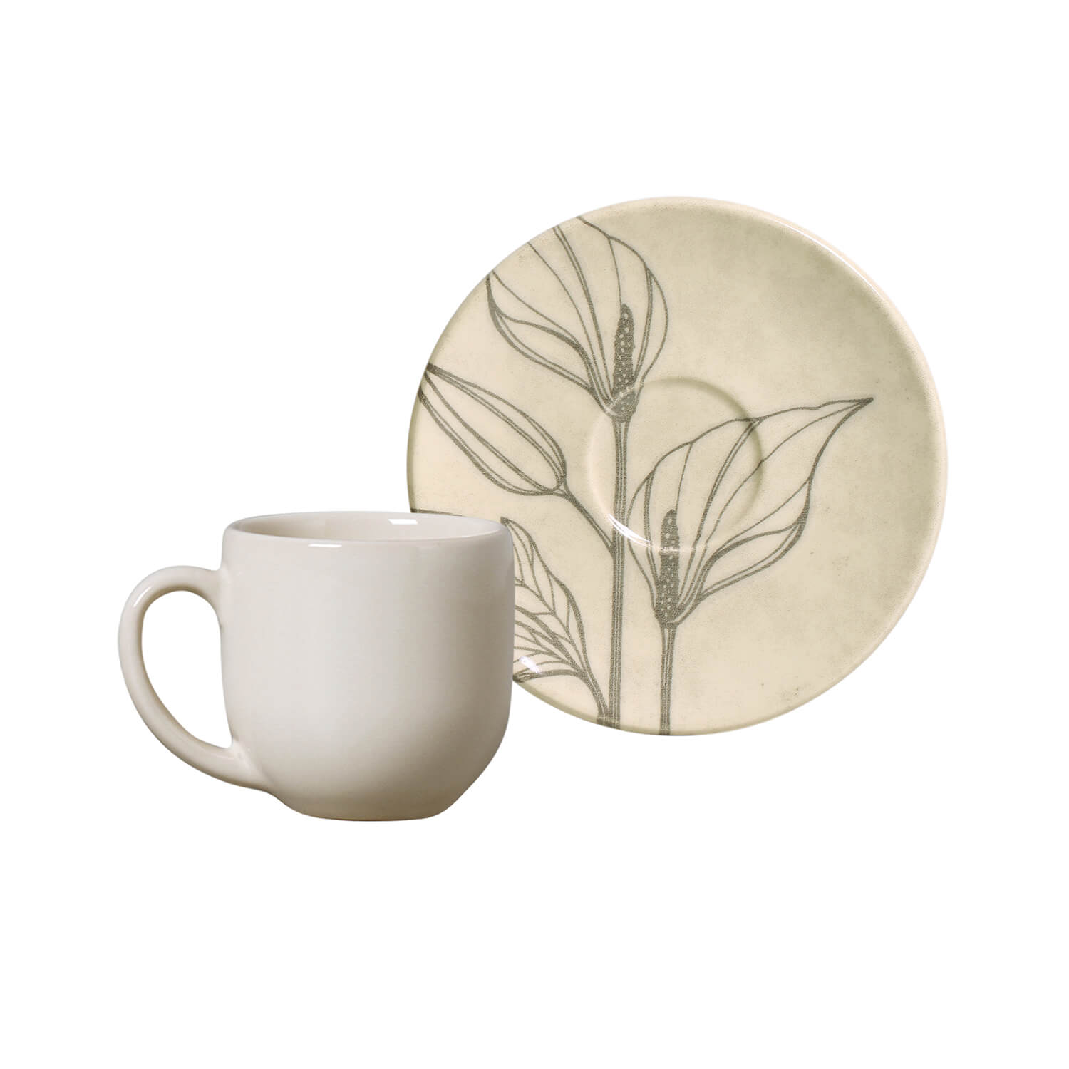 Jogo 6 Xícaras de Café com Pires Coup Bloom 112ml - Ela Decora