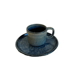 Jogo 6 Xícaras de Café com Píres Jeans 200ml - Ela Decora