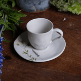 Jogo 6 Xícaras de Café com Pires Lavanda 120ml - Ela Decora