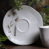 Jogo 6 Xícaras de Café com Pires Lavanda 120ml - Ela Decora