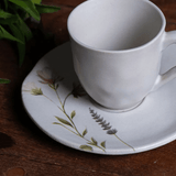 Jogo 6 Xícaras de Café com Pires Lavanda 120ml - Ela Decora