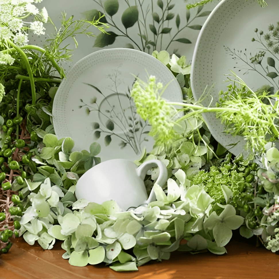 Jogo 6 Xícaras de Café com Pires Orgânico Ammi 120ml - Ela Decora