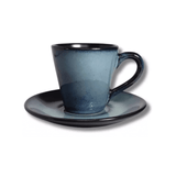 Jogo 6 Xícaras de Café com Pires Planet Azul - Ela Decora