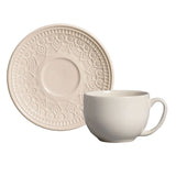 Jogo 6 Xícaras de Chá com Pires Agra Cru 260ml - Ela Decora