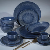 Jogo 6 Xícaras de Chá com Pires Agra Deep Blue Azul 260ml - Ela Decora